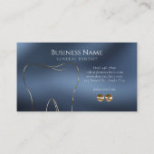 デンタルネイビー&金ゴールド名刺デザイン 名刺 (裏面)