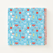 デンタルブルーパターン ノートブック (裏面)