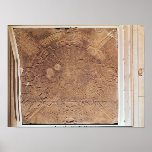 デンダラ〔占星術の〕十二宮図 ポスター (正面)