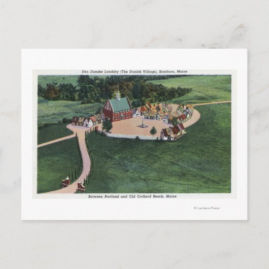 デンダンスケランズビー(デンマークの村) ポストカード (正面)