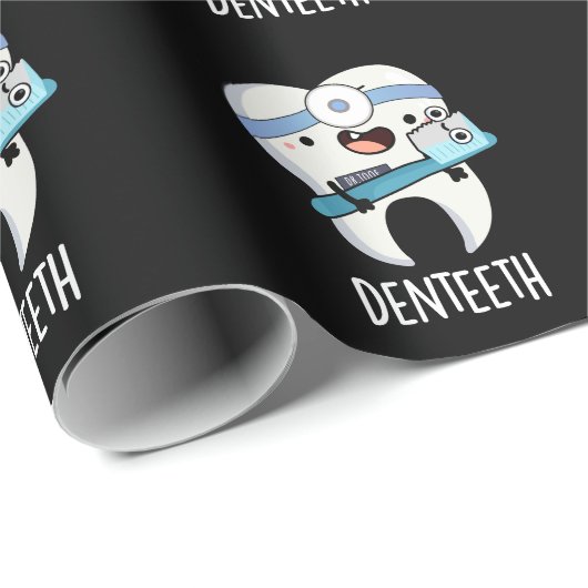 デンティースおもしろいティースプンダークBG ラッピングペーパー (ロールコーナー)