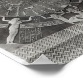 デンデラ〔占星術の〕十二宮図、1802年彫刻 ポスター (角)