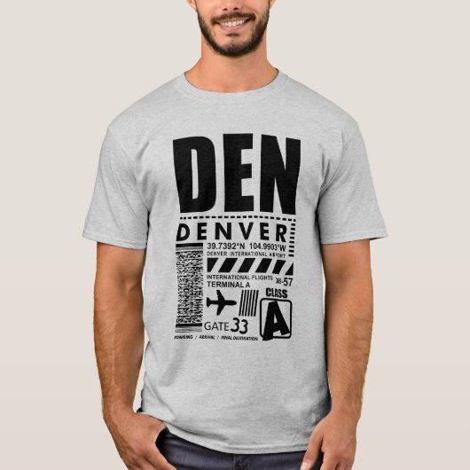 デンデンバー国際的空港 Tシャツ (正面)