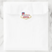 デントンへようこそテキサス州! ラウンドシール (バッグ)