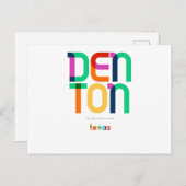 デントンテキサス州ミッドセンチュリーポップ・アートのアート、 ポストカード (正面/裏面)