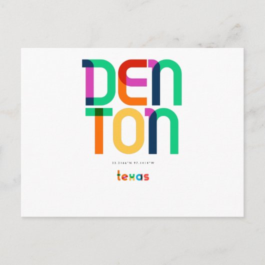 デントンテキサス州ミッドセンチュリーポップ・アートのアート、 ポストカード (正面)