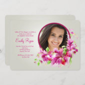 デンドロビウムの蘭の写真の招待状 招待状 (正面/裏面)