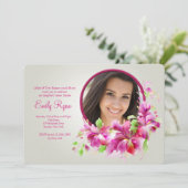 デンドロビウムの蘭の写真の招待状 招待状 (スタンド正面)