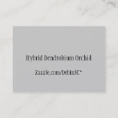 デンドロビウムの蘭の花ATCカード 名刺 (裏面)
