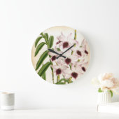 デンドロブリウムアインズワースヴィンテージリンデニアオーキッド ラージ壁時計 (ホーム)