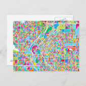 デンバカラフルーの地図 ポストカード (正面/裏面)