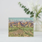 デンバーとコロラド州の山々地図ポストカード ポストカード (スタンド正面)