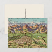 デンバーとコロラド州の山々地図ポストカード ポストカード (正面/裏面)