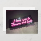 デンバーとバックネオンのサインが大好き ポストカード (正面/裏面)