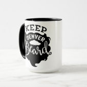 "デンバーのひげ"を- 2つの調子のマグ保って下さい マグカップ (正面左)