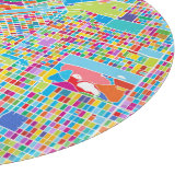 デンバーのカラフルな地図 カッティングボード (角)