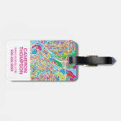 デンバーのカラフルな地図 ラゲッジタグ (裏面横)