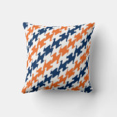 デンバーのフットボールのオレンジ青及び白いチーム色 クッション (裏面)