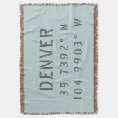 デンバーの緯度経度 スローブランケット (正面縦)