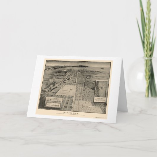 デンバーのCOのパノラマ式の地図- 1907年 カード (正面)