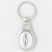 デンバーアンビグラムのメタルキーチェーン キーホルダー (正面)