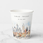 デンバーエレガントコロラドスカイラインウォーター結婚カラー 紙コップ (裏面)