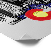 デンバーコロラドのスカイラインポスター ポスター (角)