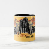 デンバーコロラドのスカイラインマグ ツートーンマグカップ (中央)