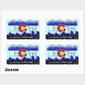 デンバーコロラドのスカイライン装飾シール 長方形シール (シート)