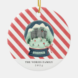 デンバーコロラドクリスマススノーグローブオーナメント セラミックオーナメント
