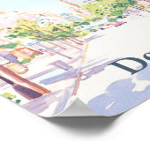 デンバーコロラドグアッシュ絵を描イラストレーション旅行 ポスター (角)