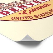 デンバーコロラドシティスカイラインエンブレム ポスター (角)