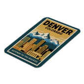 デンバーコロラドスカイライントラベルアートヴィンテージ マグネット (左側)
