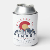 デンバーコロラドスタイライズドスカイラインウェルカム結婚ズ 缶クーラー (缶正面)