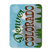 デンバーコロラドスノーウィーマウンテンズ マグネット (縦)