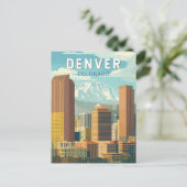 デンバーコロラドトラベルアートヴィンテージ ポストカード (スタンド正面)
