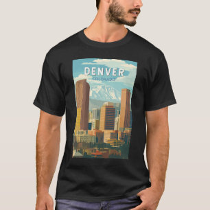 デンバーコロラドトラベルアートヴィンテージ Tシャツ