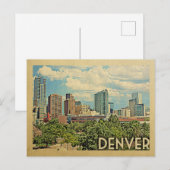 デンバーコロラドポストカードヴィンテージトラベル ポストカード (正面/裏面)