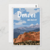 デンバーコロラドマイルハイシティハガキ ポストカード (正面/裏面)