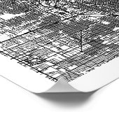 デンバーコロラドミニマル通りの地図 ポスター (角)