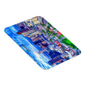 デンバーコロラドヴィンテージレトロトラベルウォーター色 マグネット (右側)