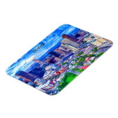 デンバーコロラドヴィンテージレトロトラベルウォーター色 マグネット (左側)