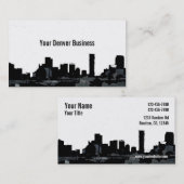 デンバーコロラド州のスカイラインのカスタマイズ可能なカード 名刺 (正面/裏面)