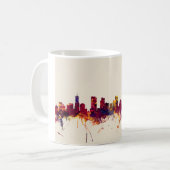デンバーコロラド州のスカイライン コーヒーマグカップ (正面左)