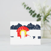 デンバーコロラド州の旗 ポストカード (スタンド正面)