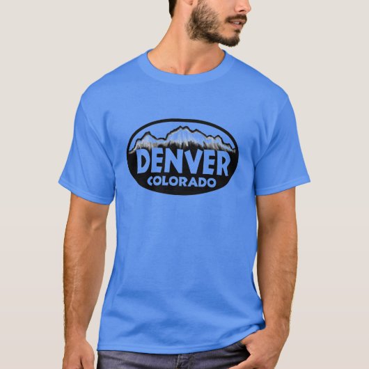 デンバーコロラド州の楕円形山 Tシャツ (正面)