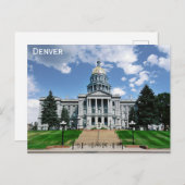 デンバーコロラド州キャピトル建物トラベル ポストカード (正面/裏面)