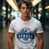 デンバーコロラド州旗キャンピングハイキングお土産80s tシャツ