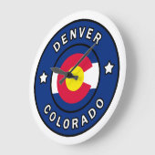 デンバーコロラド州 ラージ壁時計 (傾斜)