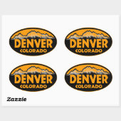 デンバーコロラド楕円山 楕円形シール (シート)